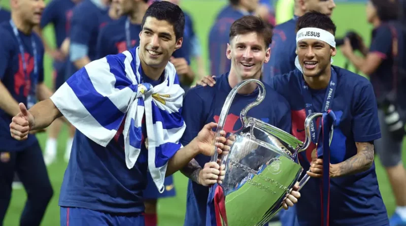 Neymar Jr, Lionel Messi and Luis Suarez