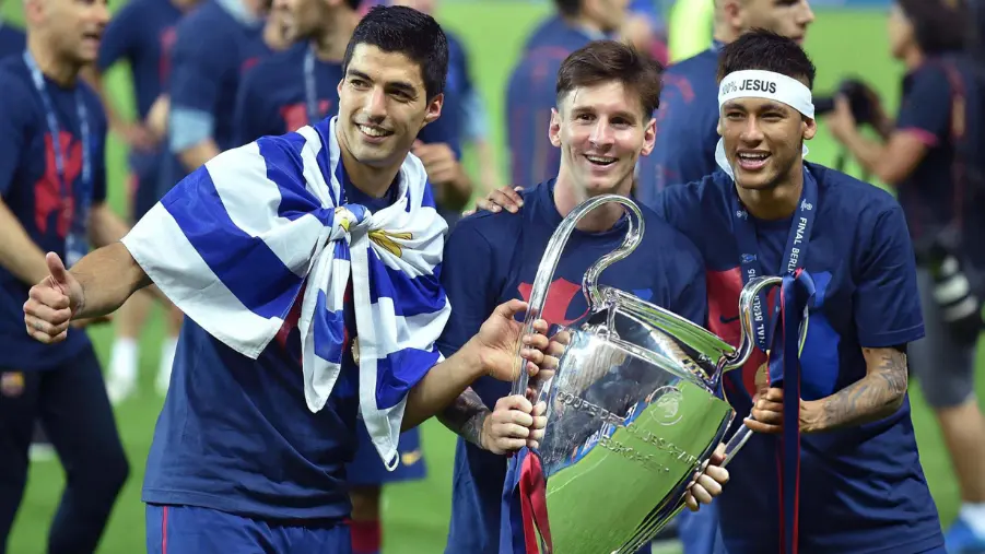 Neymar Jr, Lionel Messi and Luis Suarez