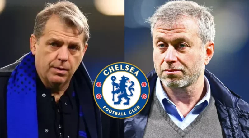 Chelsea owner Todd Boehly and former owner Roman Abramovich