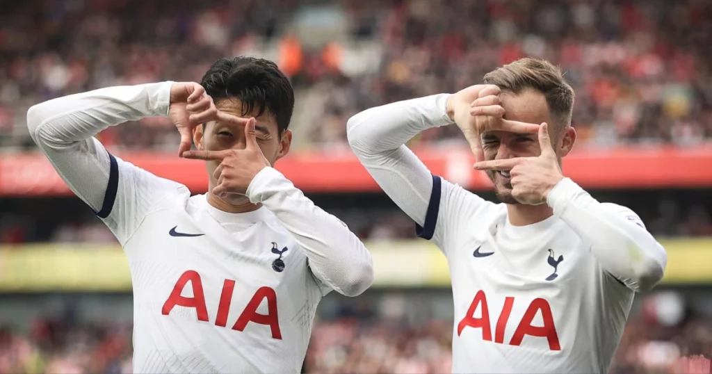 Heung-min Son and James Maddison