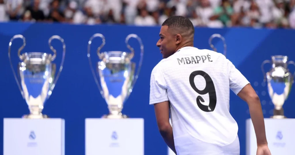 Kylian Mbappe at Santiago Bernabeu