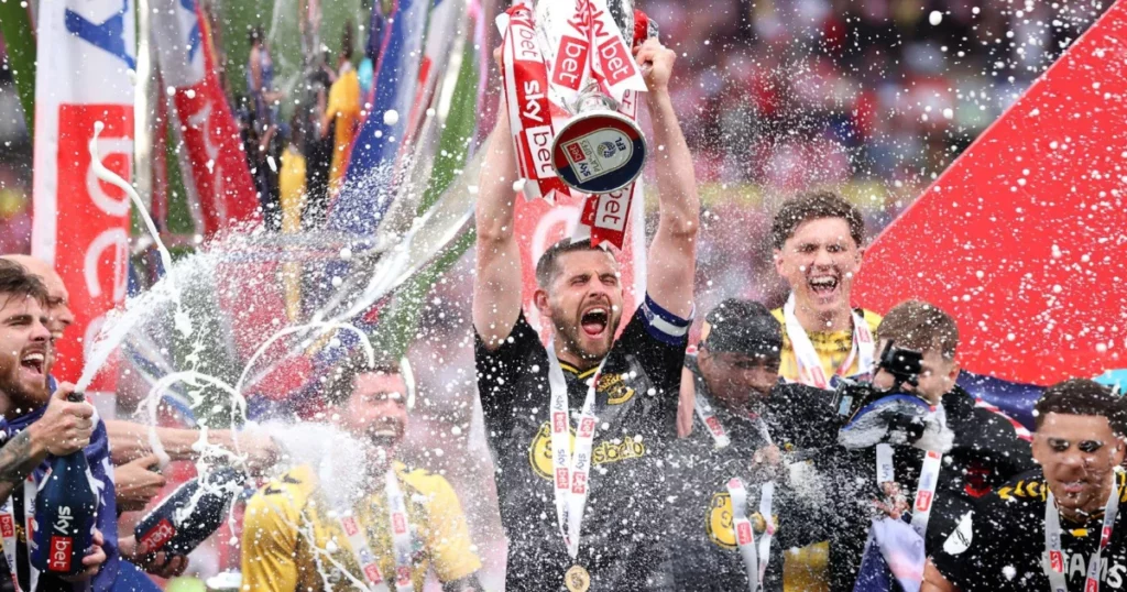 Southampton FC with EFL Championship Trophy