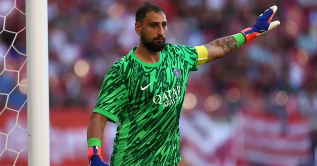 Gianluigi Donnarumma made 2 saves, but could do nothing for the goal