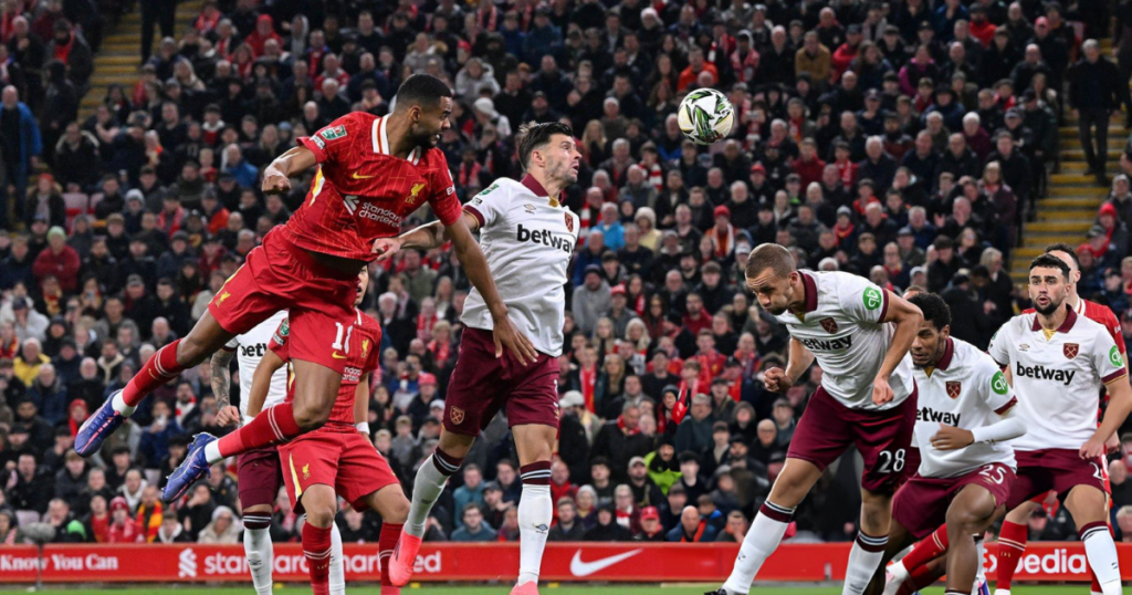 Liverpool's Cody Gakpo in action