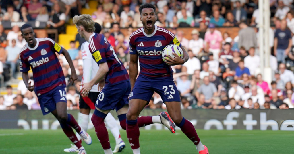 Newcastle's Jacob Murphy in action against Fulham 