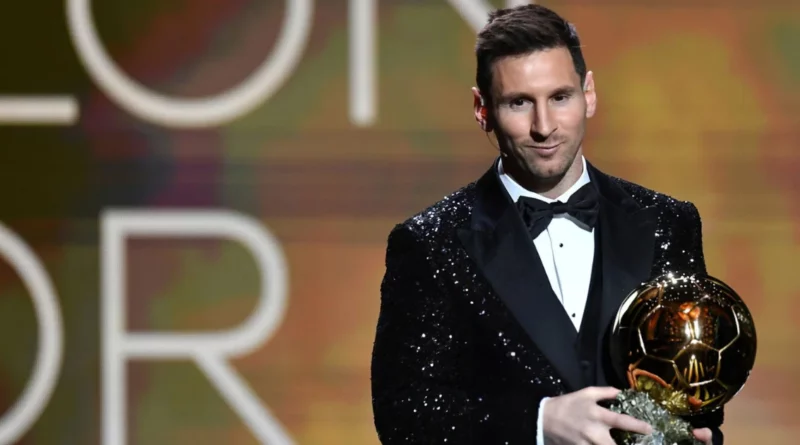 Lionel Messi with 2023 Ballon d'Or