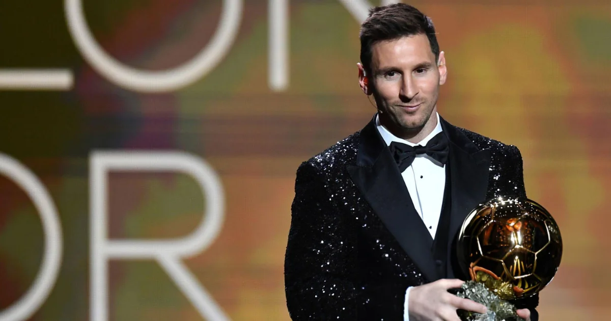 Lionel Messi with 2023 Ballon d'Or