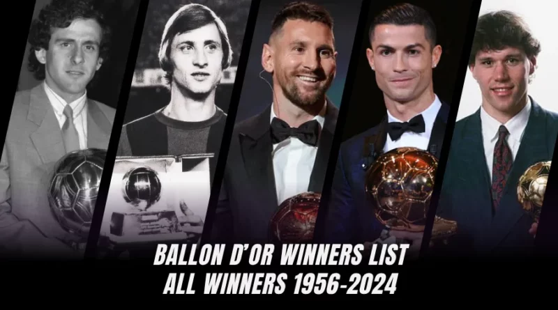 BALLON D'OR WINNERS LIST