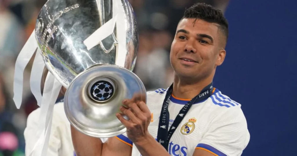 Casemiro, one of the players with most Champions League titles