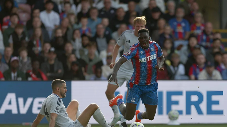 Crystal Palace player against Leicester City 