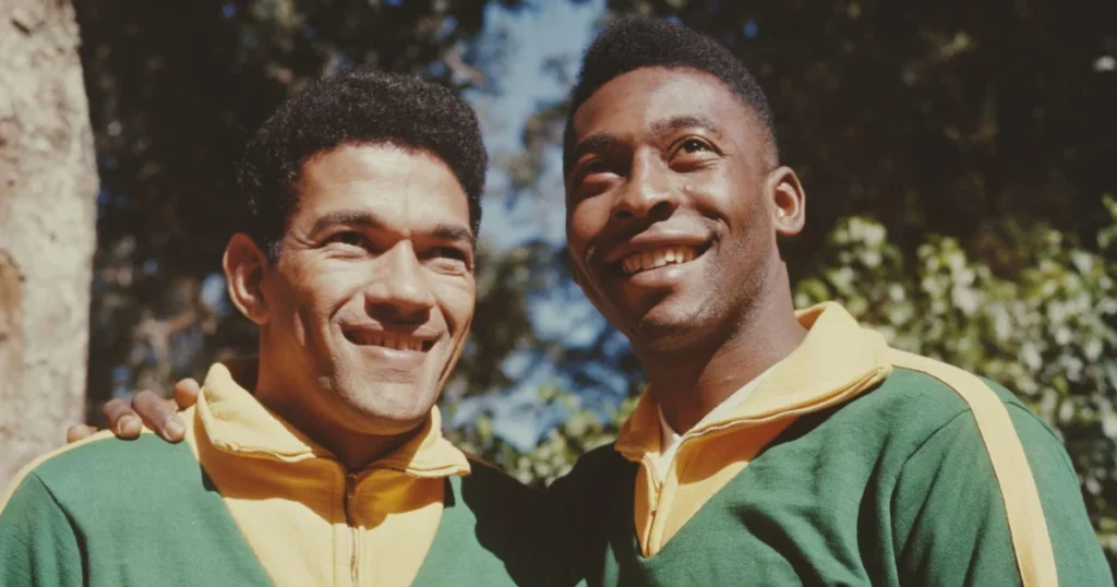 Garrincha with Pele