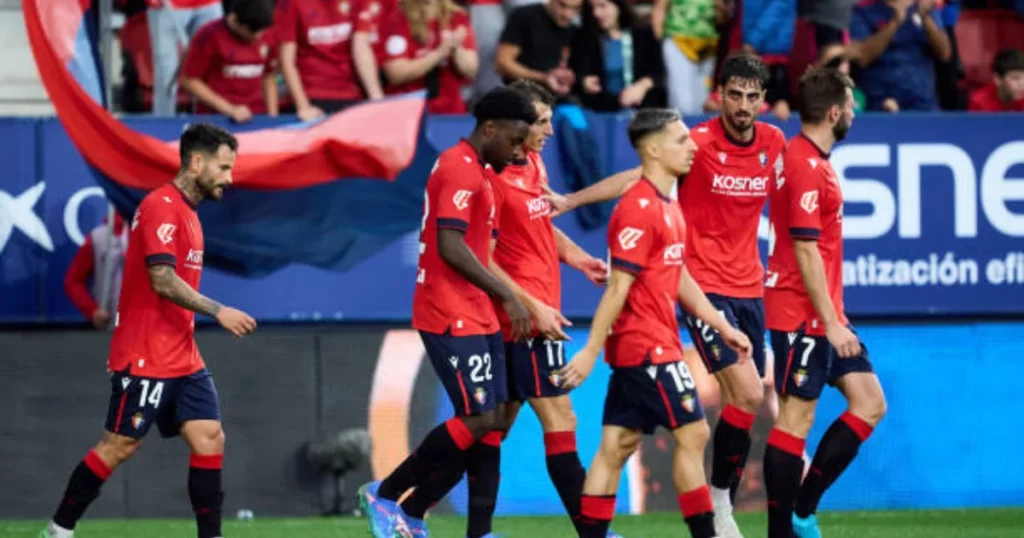 Osasuna players celebrating 