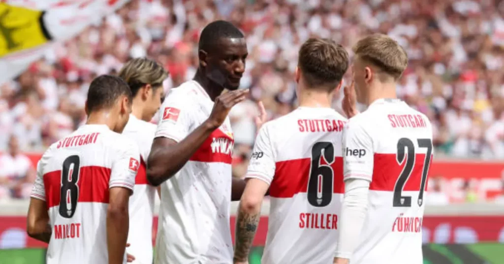 VfB Stuttgart celebrates a goal