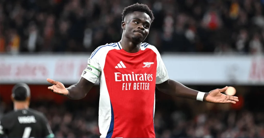 winger Bukayo Saka