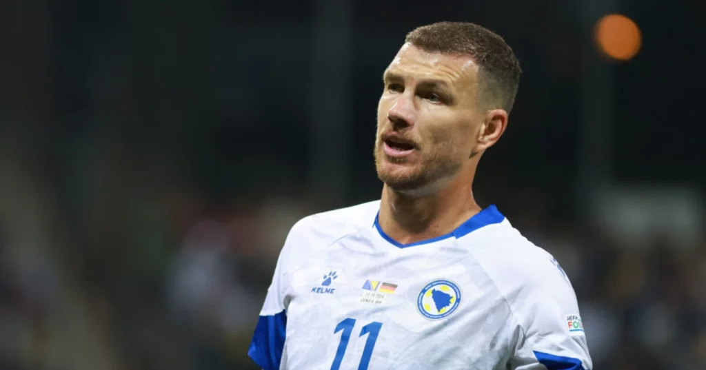 Bosnia captain and striker Edin Dzeko