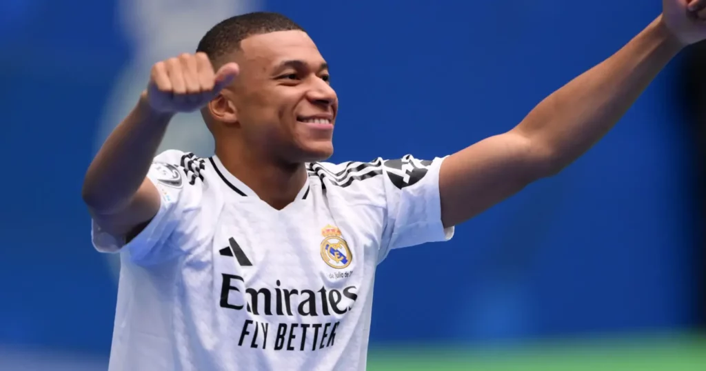 Real Madrid striker Kylian Mbappe 