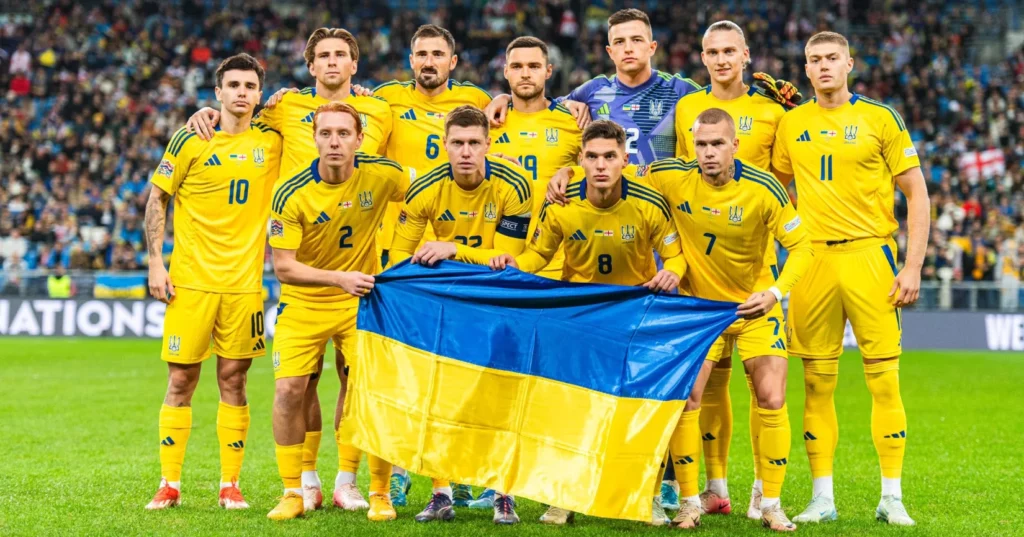 Ukraine team photo ahead of Georgia clash