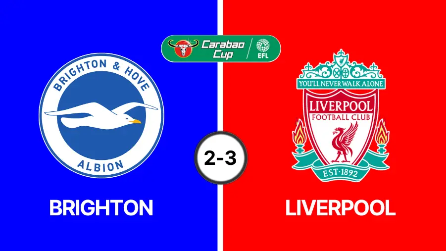 Brighton vs Liverpool EFL Cup