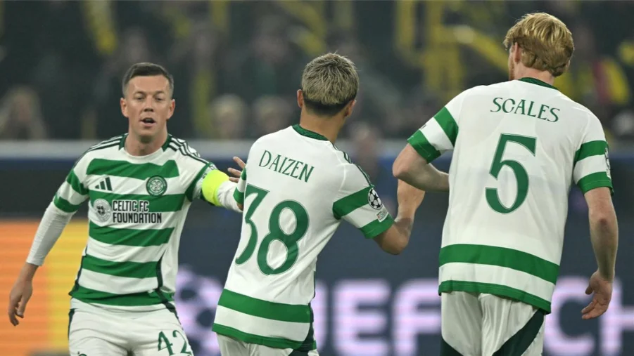 Celtic FC Players against Borussia Dortmund