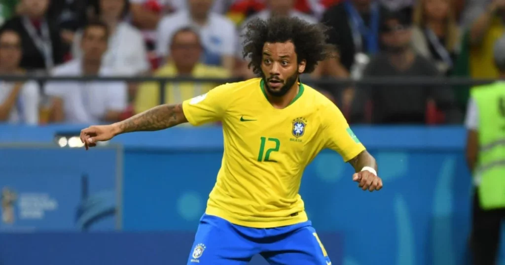 Marcelo in action during the 2018 FIFA World Cup in Russia