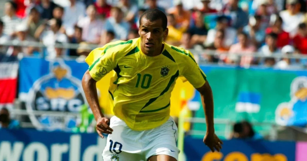 Rivaldo in action during the 2002 World Cup