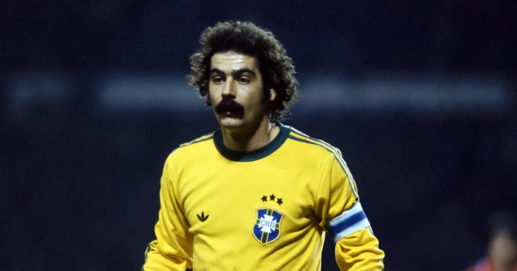 Rivelino in action for the Brazil National team