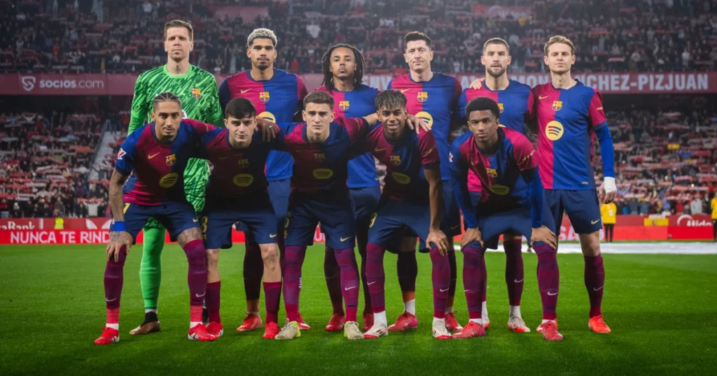 FC Barcelona leading in the La Liga standings