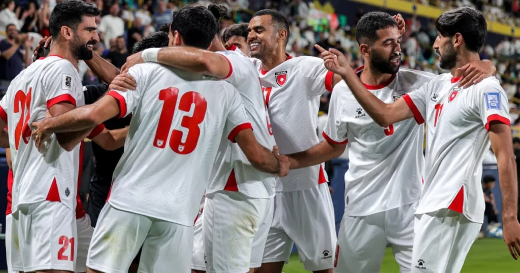 Jordan Players celebrating their goal 