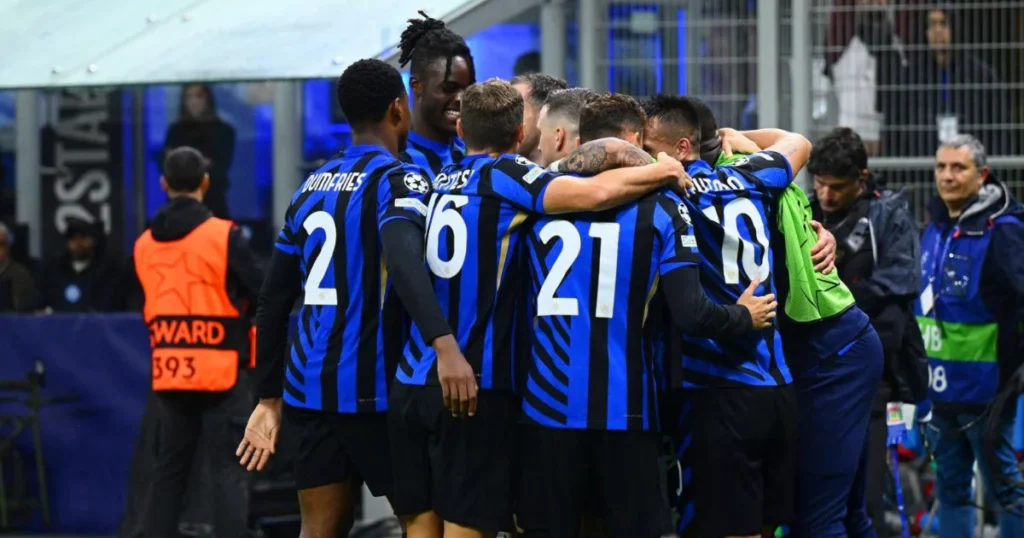 Mehdi Taremi of FC Internazionale celebrates 