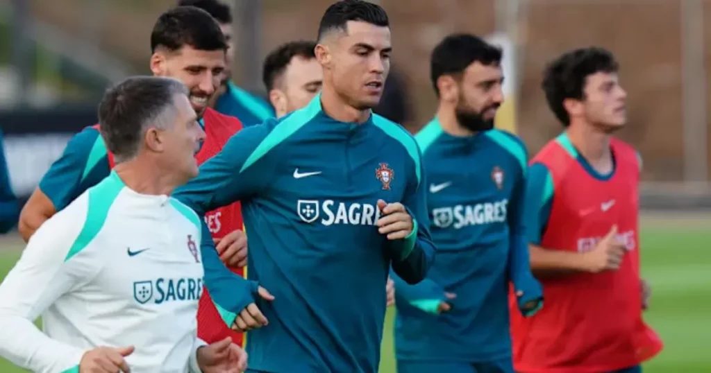 Portugal football team training Nations League