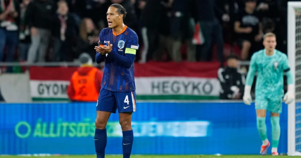 Virgil van Dijk trying to motivate his teammates