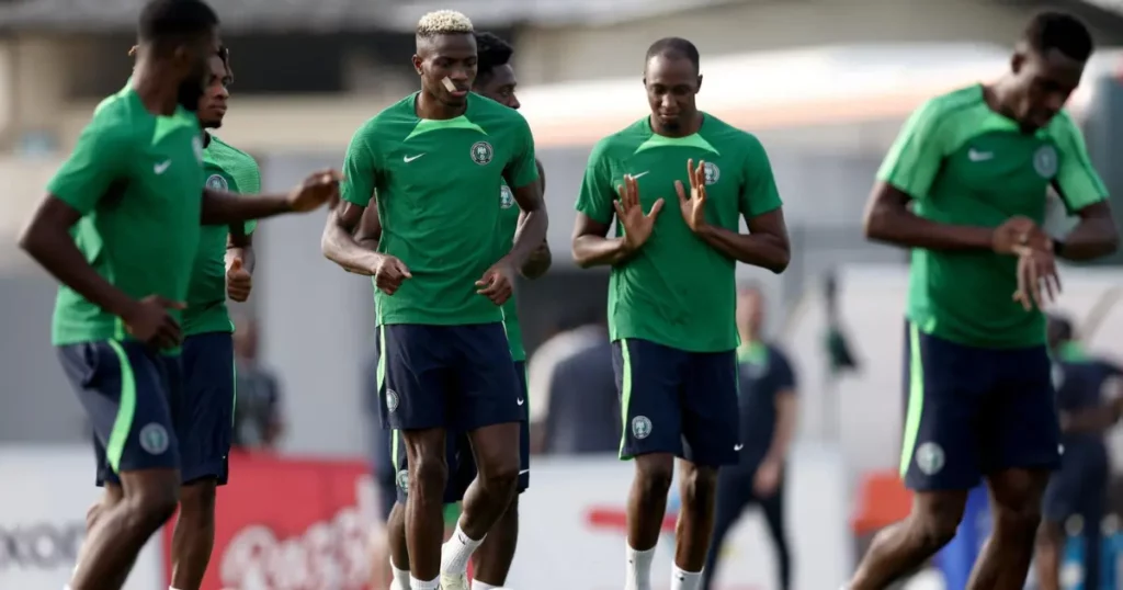 Nigeria players during training