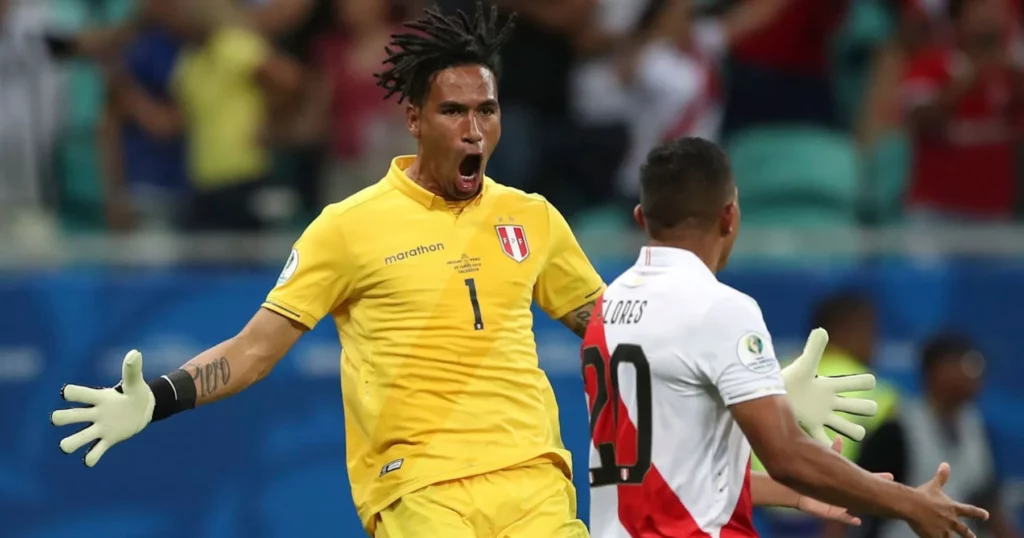 Peru goalkeeper Pedro Gallese