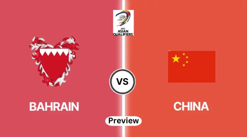 Bahrain vs China Prediction