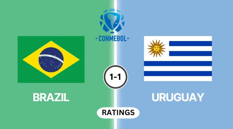 Brazil vs Uruguay Player Ratings