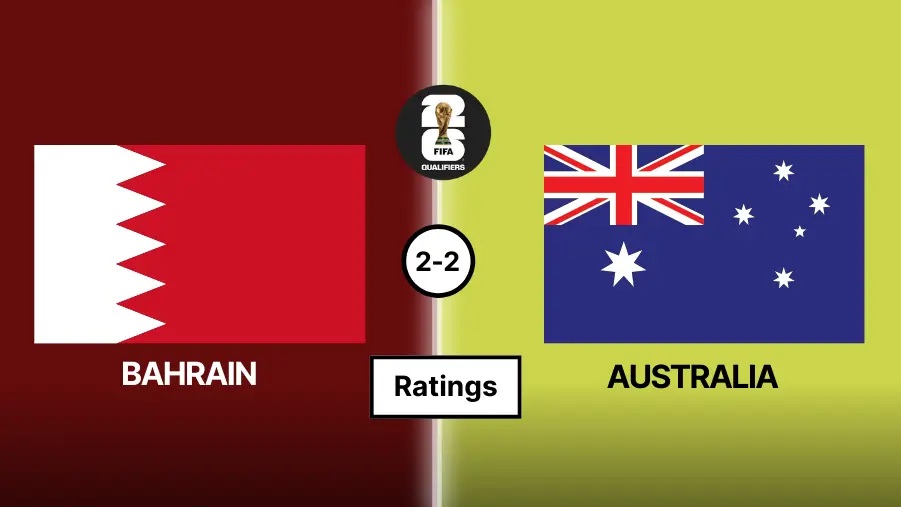 Bah vs Aus Ratings