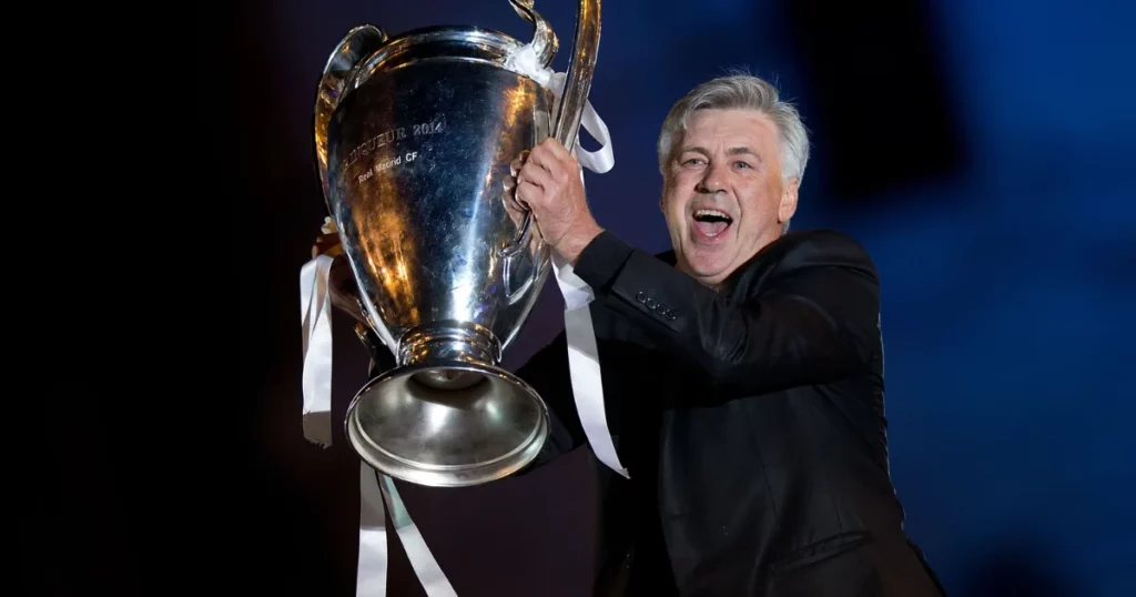 Carlo Ancelotti with UEFA Champions League trophy (Image Credit: Official X Account of Champions League)