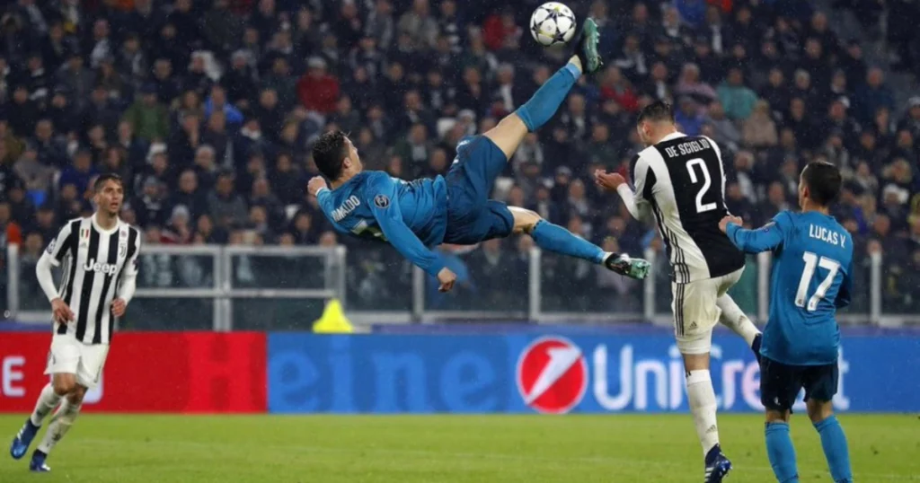 Cristiano Ronaldo best bicycle kick goal was against Juventus in Champions League
