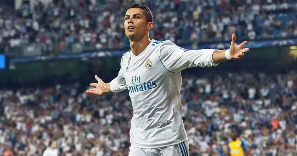 Cristiano Ronaldo during a game for Real Madrid