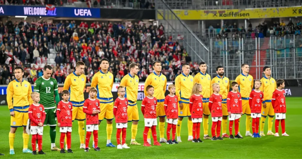 Kazakhstan national football team ahead of their UEFA Nations League match vs Norway (Credit: Getty Images)