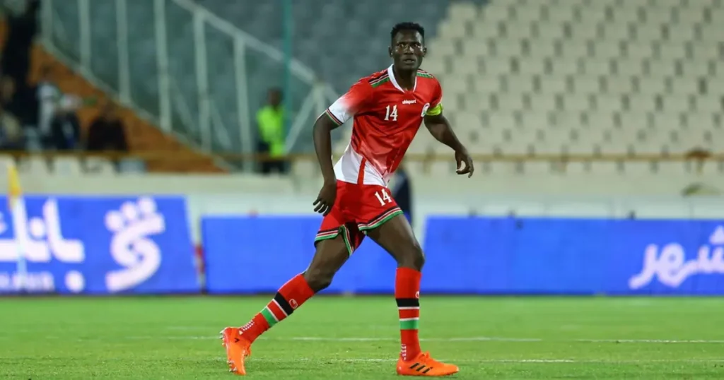 Kenya football team captain Michael Olunga in action vs Iran during International Friendly (Getty Images)