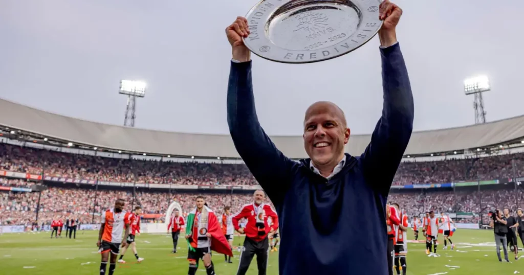 Arne Slot won the Eredivisie title with Feyenoord in 2022/23