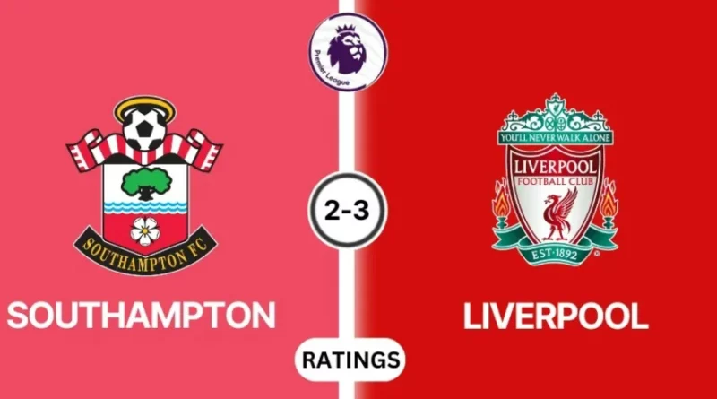 Southampton vs Liverpool player ratings