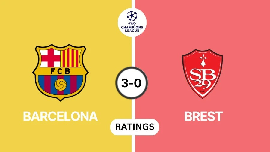 Barcelona vs Brest Player Ratings