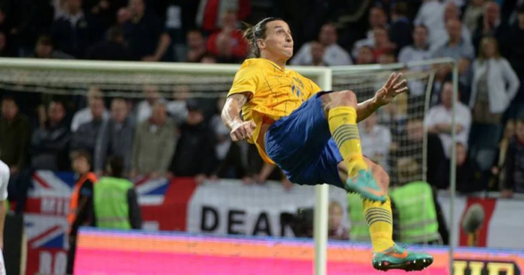 Zlatan Ibrahimovic's bicycle kick goal against England (Image Credit: X/@Squawka)