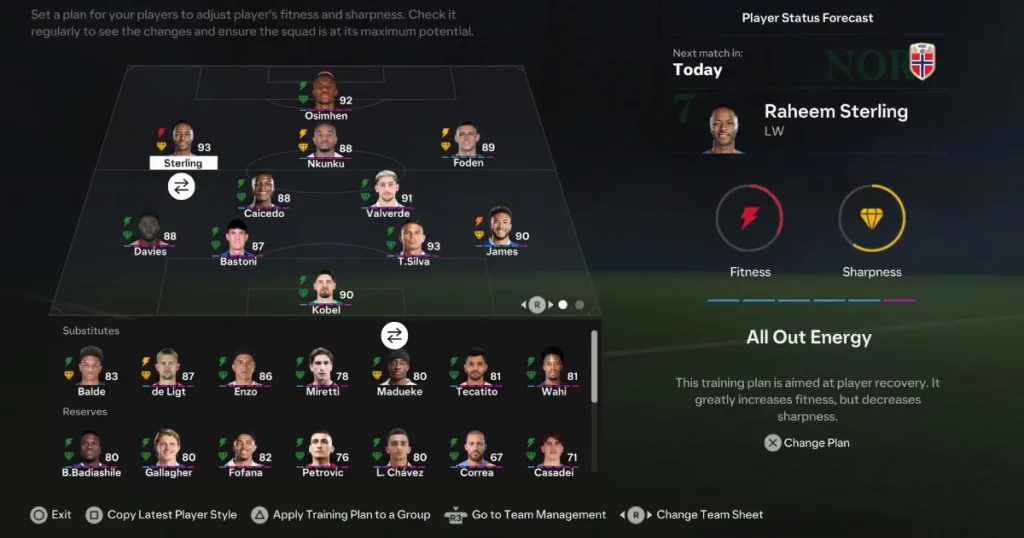 EA FC SWAP Wingers Instruction