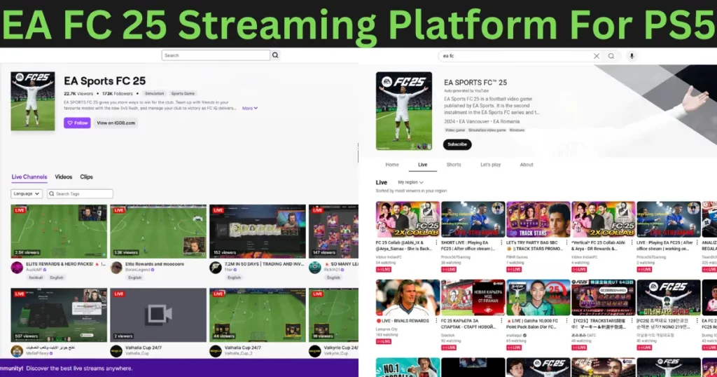 How to Live Stream EA FC on PS5 to Facebook Gaming, YouTube Gaming, Discord, and Twitch.tv