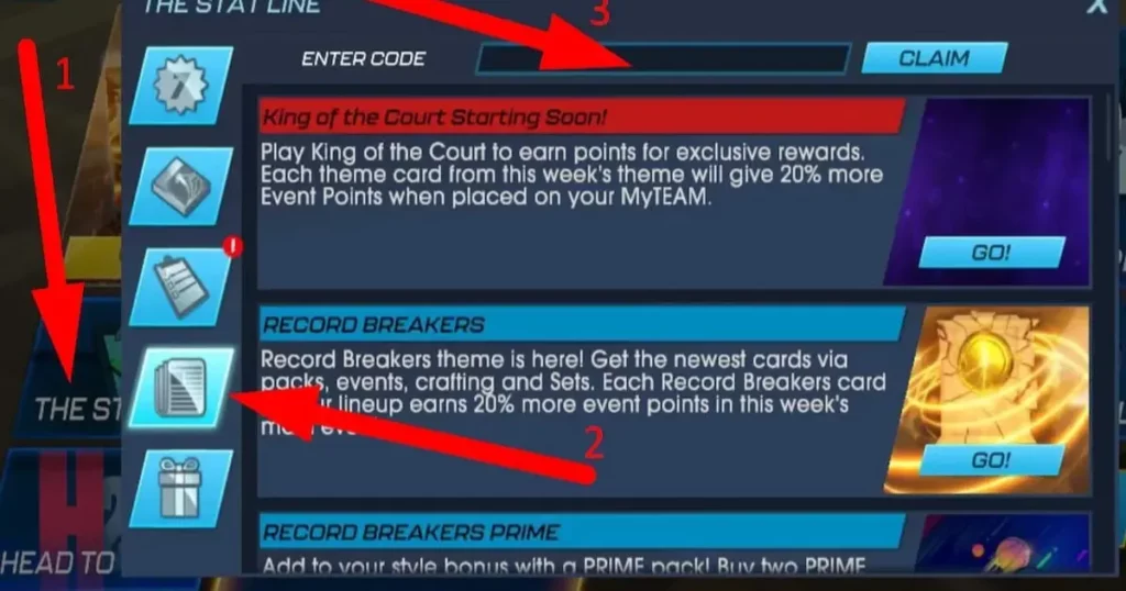 Steps to apply codes in NBA 2k Mobile