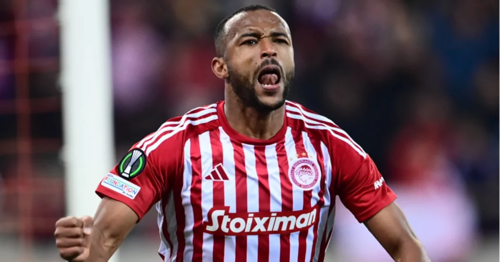 Olympiacos striker Ayoub El Kaabi