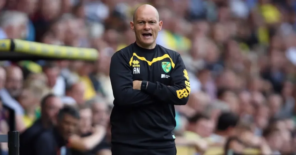 Alex Neil as Norwich City manager (Credit: Norwich City.com)